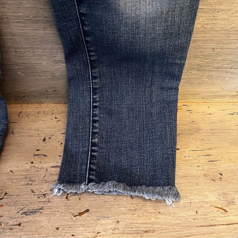 Loft 91% Cotton Frayed Hem Skinny Stretch Blue Jeans Size 10 Good Condition - Picture 7 of 10